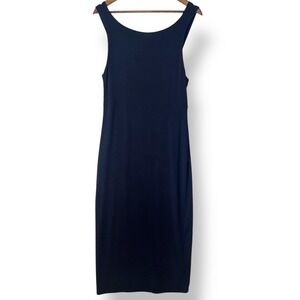 Athleta‎ Santorini Maxi Dress Navy Blue Sleeveless Modal Spandex Travel Comfy M